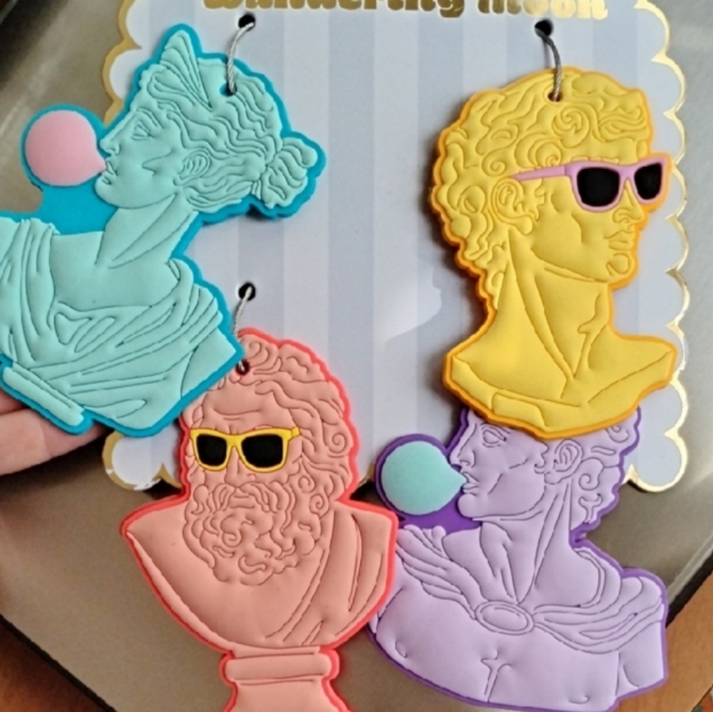 Colorful Bust Wandering Moon Luggage Tags Sculptures